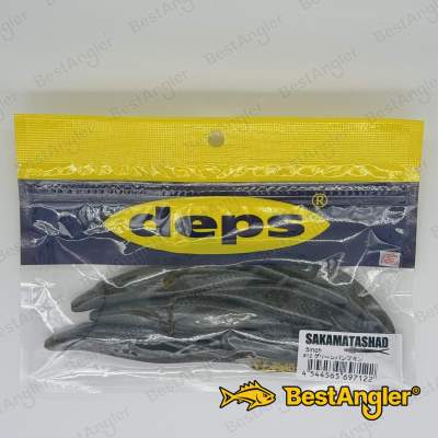 Deps Sakamata Shad 5" #12 Green Pumpkin