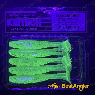Keitech Easy Shiner 3" Lime / Chartreuse - #424 - UV