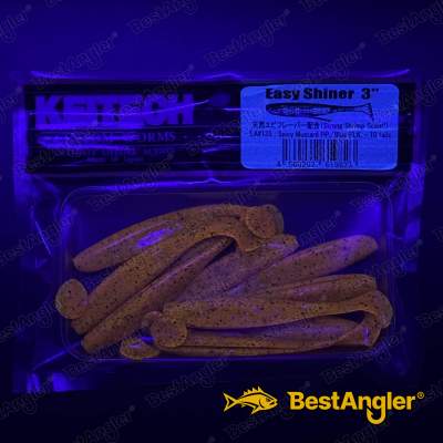Keitech Easy Shiner 3" Spicy Mustard / Blue - EA#13 - UV