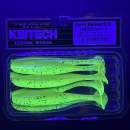Keitech Easy Shiner 3.5" Motoroil / Chartreuse - CT#14 - UV