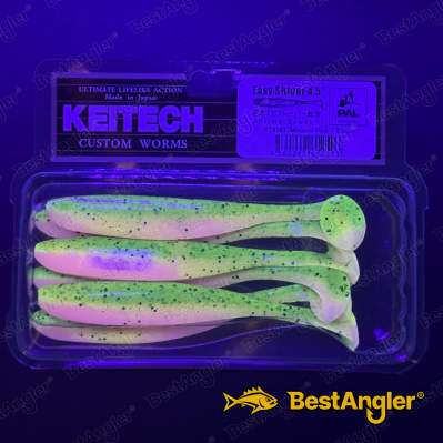 Keitech Easy Shiner 4.5" Motoroil / Pink - CT#16 - UV