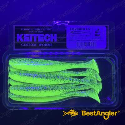 Keitech Easy Shiner 4.5" Purple Chartreuse - BA#03 - UV