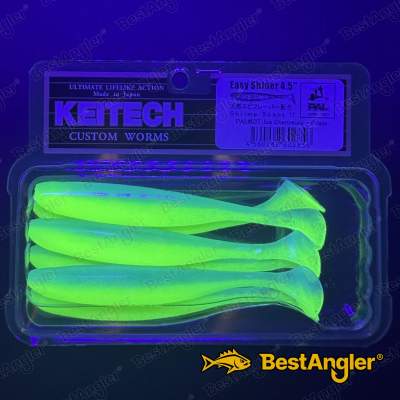 Keitech Easy Shiner 4.5" Ice Chartreuse - PAL#03 - UV