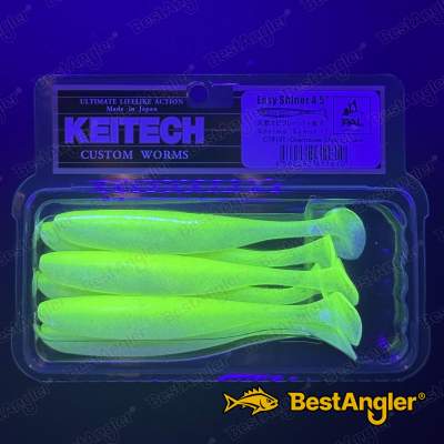 Keitech Easy Shiner 4.5" Chartreuse Shad - CT#13 - UV