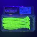 Keitech Easy Shiner 4.5" Chartreuse Red Flake - PAL#01 - UV